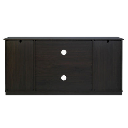 Farmhouse Wood TV Stand with Sliding Barn Door