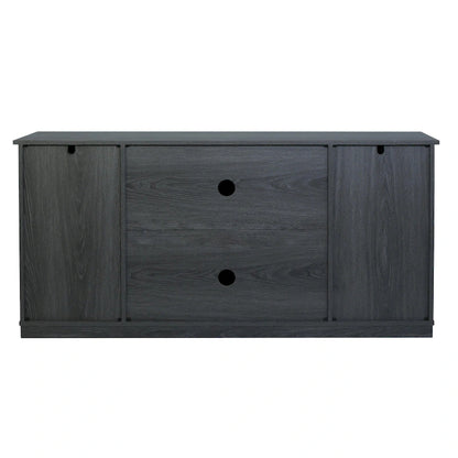 Farmhouse Wood TV Stand with Sliding Barn Door
