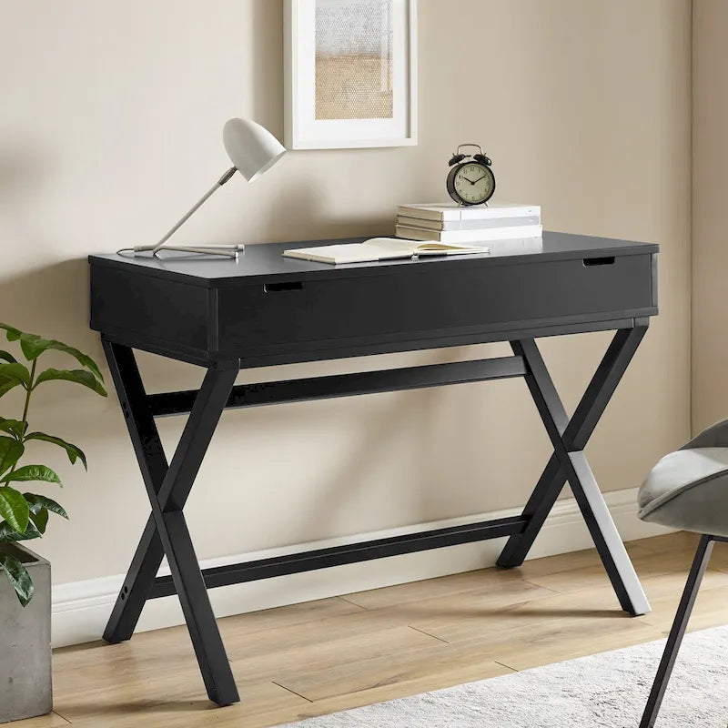 Height-Adjustable Lift Top Desk for Home Office, Ergonomic Seated & Standing Workstation