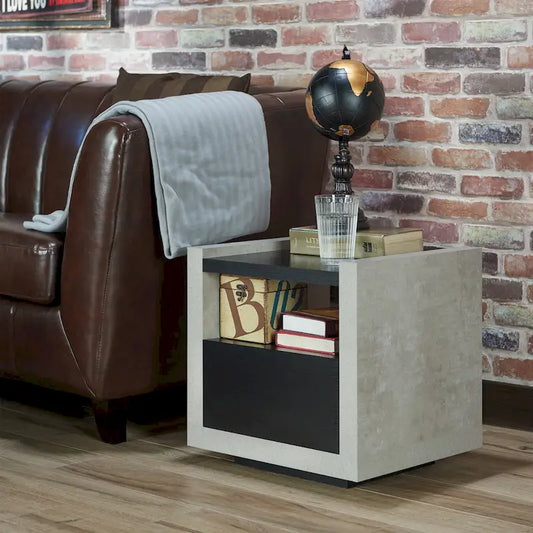 Kendelle Industrial 18-inch 1-Shelf Side Table by Furniture of America