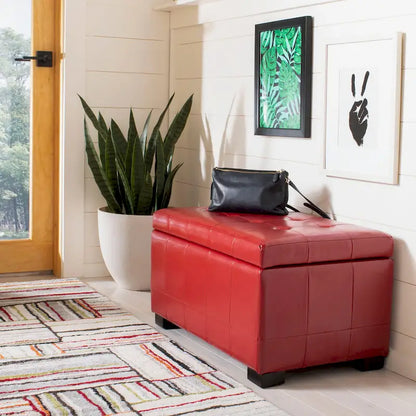 SAFAVIEH Lissa Red Manhattan Storage Bench - 30  x 18  x 17  - 30Wx18Dx17H