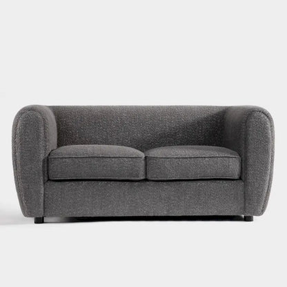 Furniture of America Vanessa Modern Curved Arms Boucle Loveseat Couch, Small Sofa with Seat Cushion and Wooden Legs