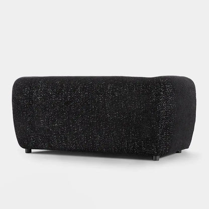 Furniture of America Vanessa Modern Curved Arms Boucle Loveseat Couch, Small Sofa with Seat Cushion and Wooden Legs