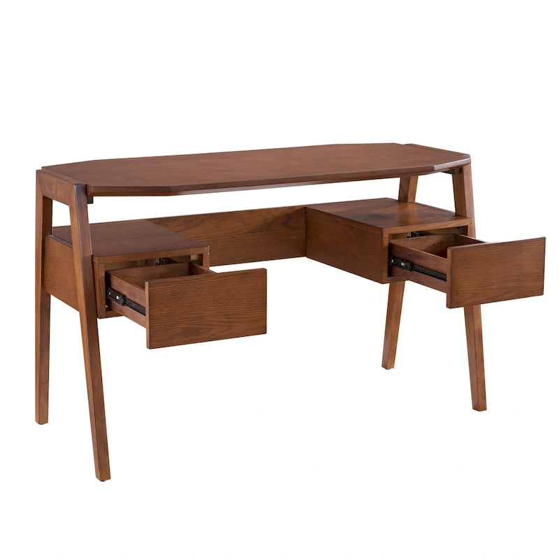 SEI Furniture Casella Midcentury Modern Writing Desk with Storage