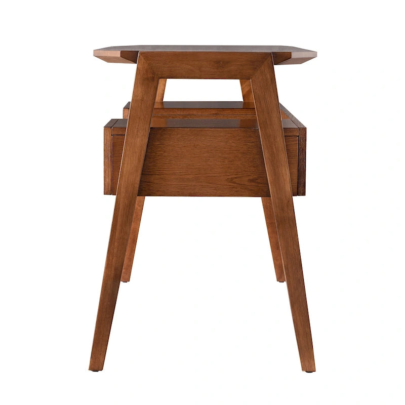 SEI Furniture Casella Midcentury Modern Writing Desk with Storage