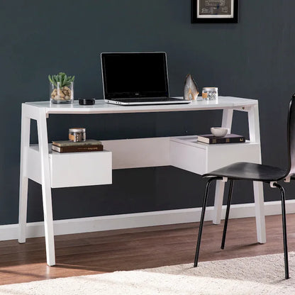 SEI Furniture Casella Midcentury Modern Writing Desk with Storage