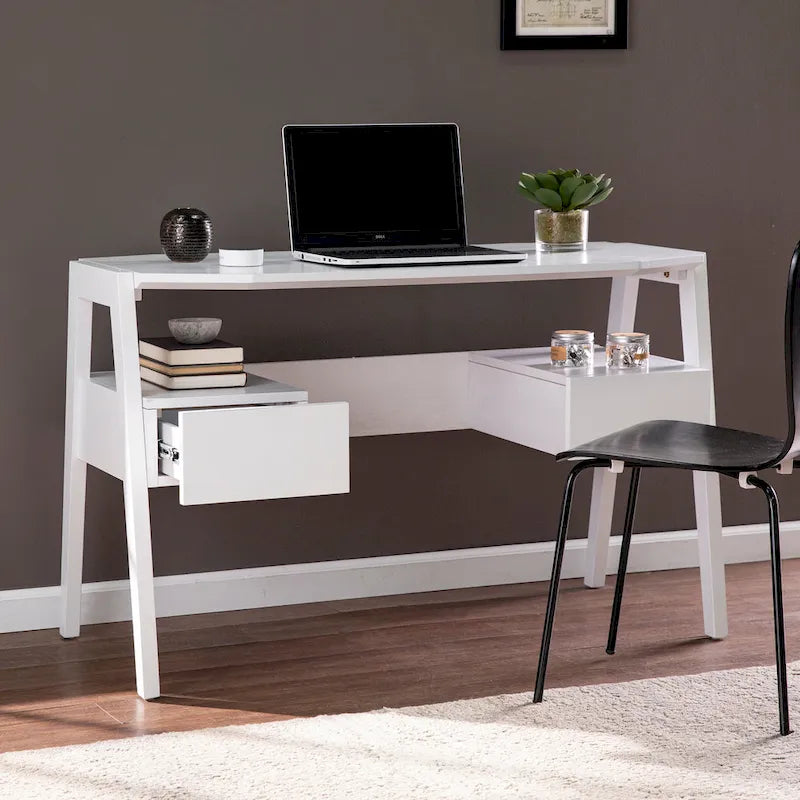 SEI Furniture Casella Midcentury Modern Writing Desk with Storage