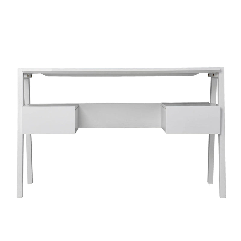 SEI Furniture Casella Midcentury Modern Writing Desk with Storage