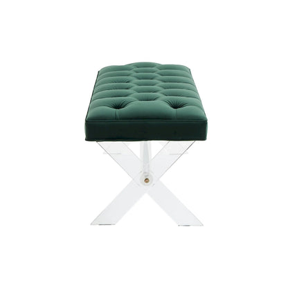 SAFAVIEH Couture Ketevan Tufted Acrylic Bench - 48 x18 x18 . - 48  W x 18  L x 18  H - 48Wx18Dx18H