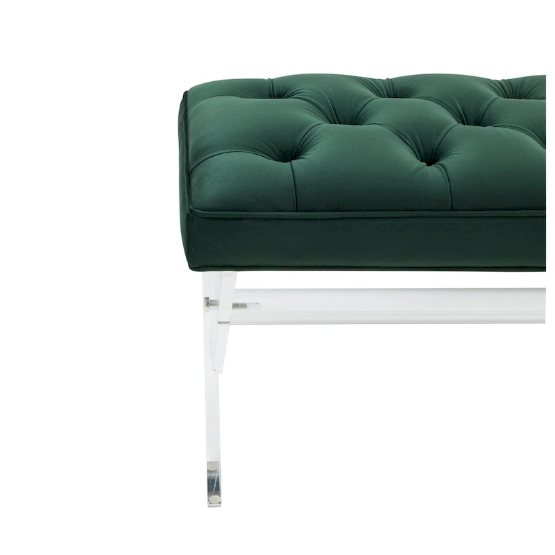SAFAVIEH Couture Ketevan Tufted Acrylic Bench - 48 x18 x18 . - 48  W x 18  L x 18  H - 48Wx18Dx18H