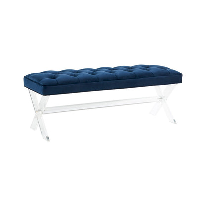 SAFAVIEH Couture Ketevan Tufted Acrylic Bench - 48 x18 x18 . - 48  W x 18  L x 18  H - 48Wx18Dx18H