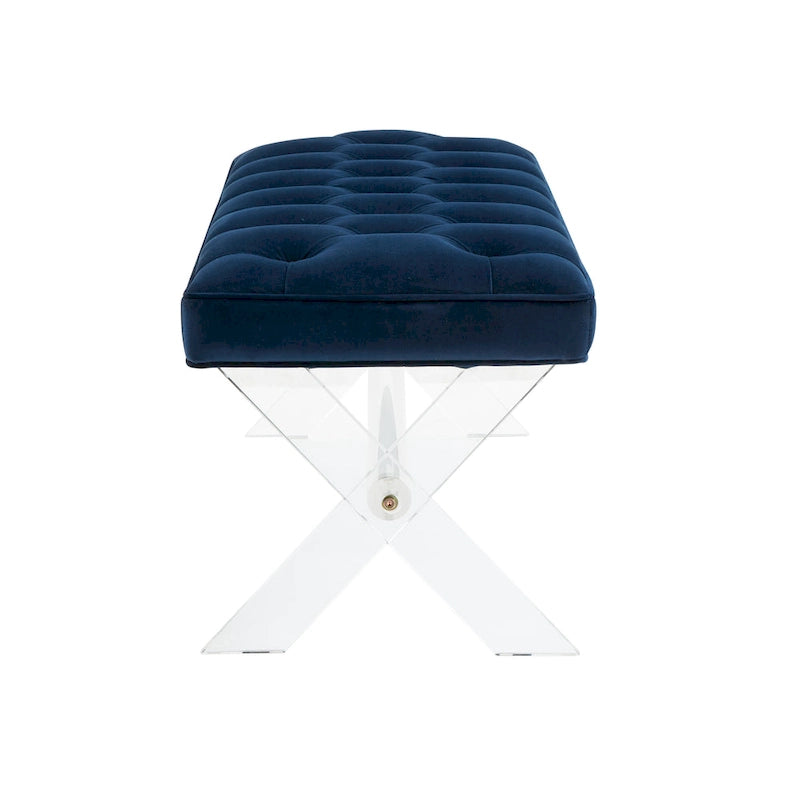 SAFAVIEH Couture Ketevan Tufted Acrylic Bench - 48 x18 x18 . - 48  W x 18  L x 18  H - 48Wx18Dx18H