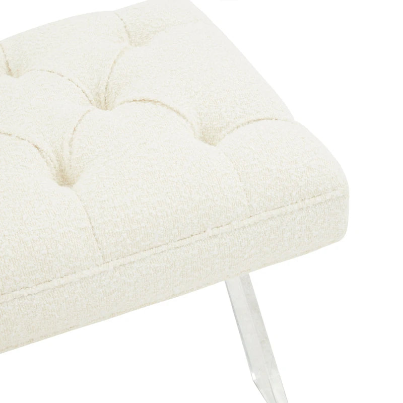 SAFAVIEH Couture Ketevan Tufted Acrylic Bench - 48 x18 x18 . - 48  W x 18  L x 18  H - 48Wx18Dx18H