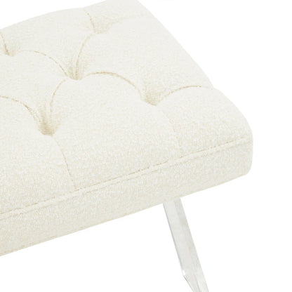 SAFAVIEH Couture Ketevan Tufted Acrylic Bench - 48 x18 x18 . - 48  W x 18  L x 18  H - 48Wx18Dx18H