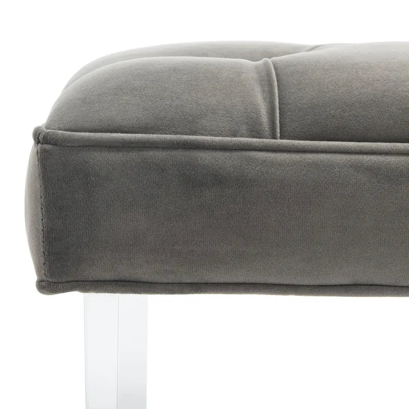 SAFAVIEH Couture Ketevan Tufted Acrylic Bench - 48 x18 x18 . - 48  W x 18  L x 18  H - 48Wx18Dx18H