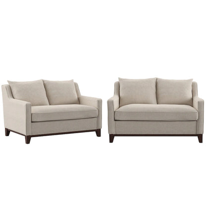 Podgorica Fabric Loveseat with Down Feather Cushions