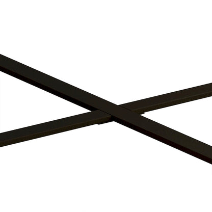Modern Retro Splicing Round Coffee Table with Cross Legs