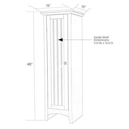 OS Home and Office White One Door Kitchen Storage Pantry
