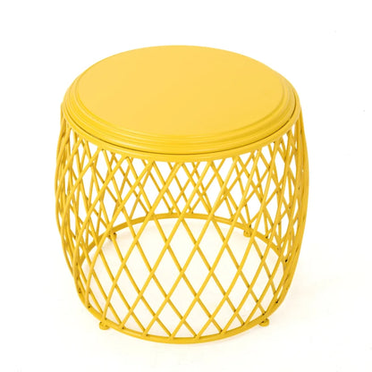 Round Lattice Side Table, 19-inch (48 cm) Diameter