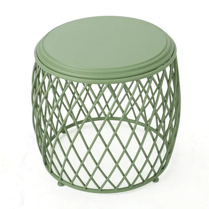 Round Lattice Side Table, 19-inch (48 cm) Diameter