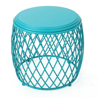 Round Lattice Side Table, 19-inch (48 cm) Diameter