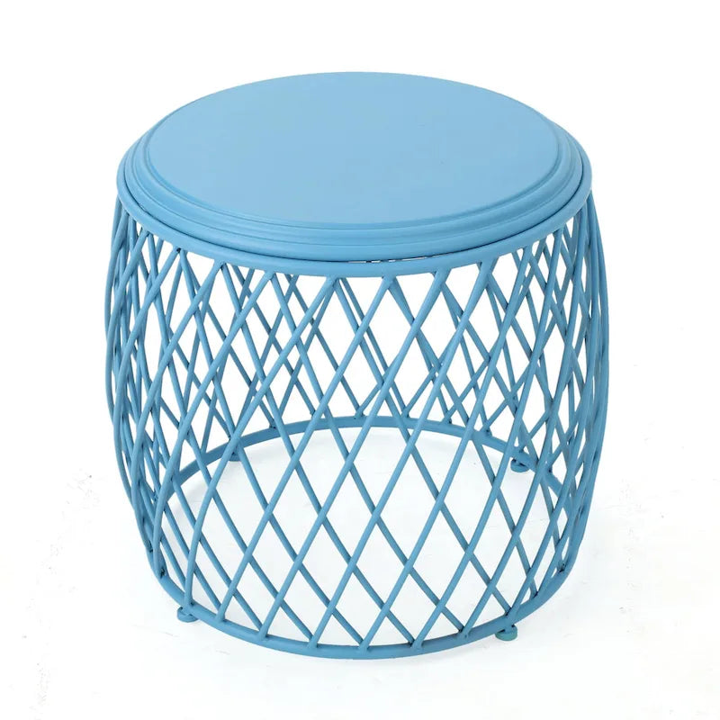 Round Lattice Side Table, 19-inch (48 cm) Diameter