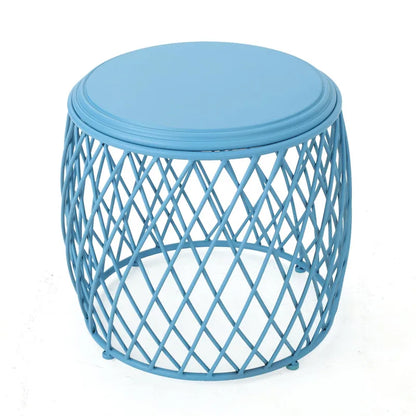 Round Lattice Side Table, 19-inch (48 cm) Diameter