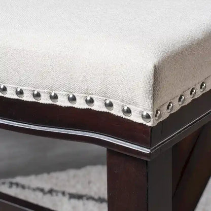 Christopher Knight Home Kainu Contemporary Upholstered Saddle Counter Stool with Nailhead Trim (Set of 2)