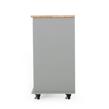 Provence Contemporary Kitchen Cart with Wheels by Christopher Knight Home - 31.50 W x 17.75 D x 34.50 H