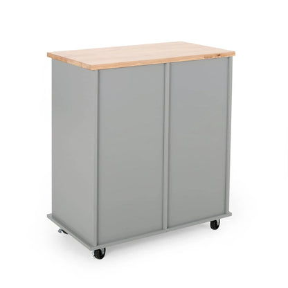 Provence Contemporary Kitchen Cart with Wheels by Christopher Knight Home - 31.50 W x 17.75 D x 34.50 H
