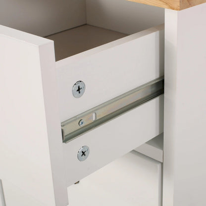 Provence Contemporary Kitchen Cart with Wheels by Christopher Knight Home - 31.50 W x 17.75 D x 34.50 H