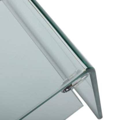 Ramona Glass Entertainment TV Console Stand with Shelf by Christopher Knight Home