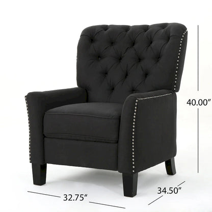 Cerelia Tufted Fabric Recliner by Christopher Knight Home