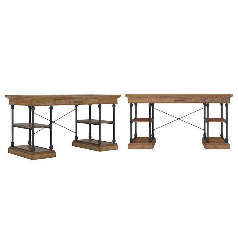 Dubrovnik Cornice 1-Drawer Storage Writing Desk