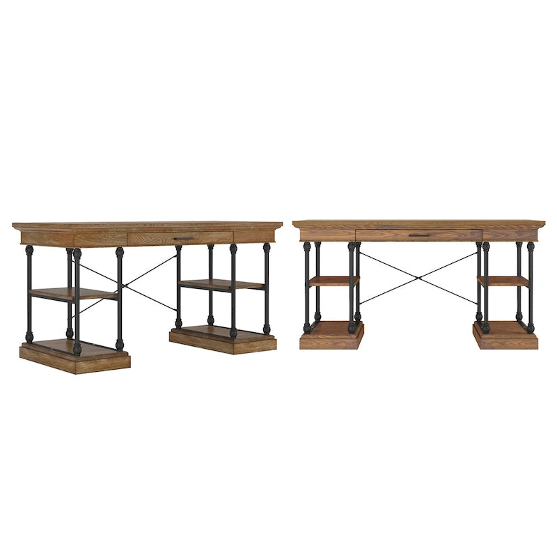 Dubrovnik Cornice 1-Drawer Storage Writing Desk