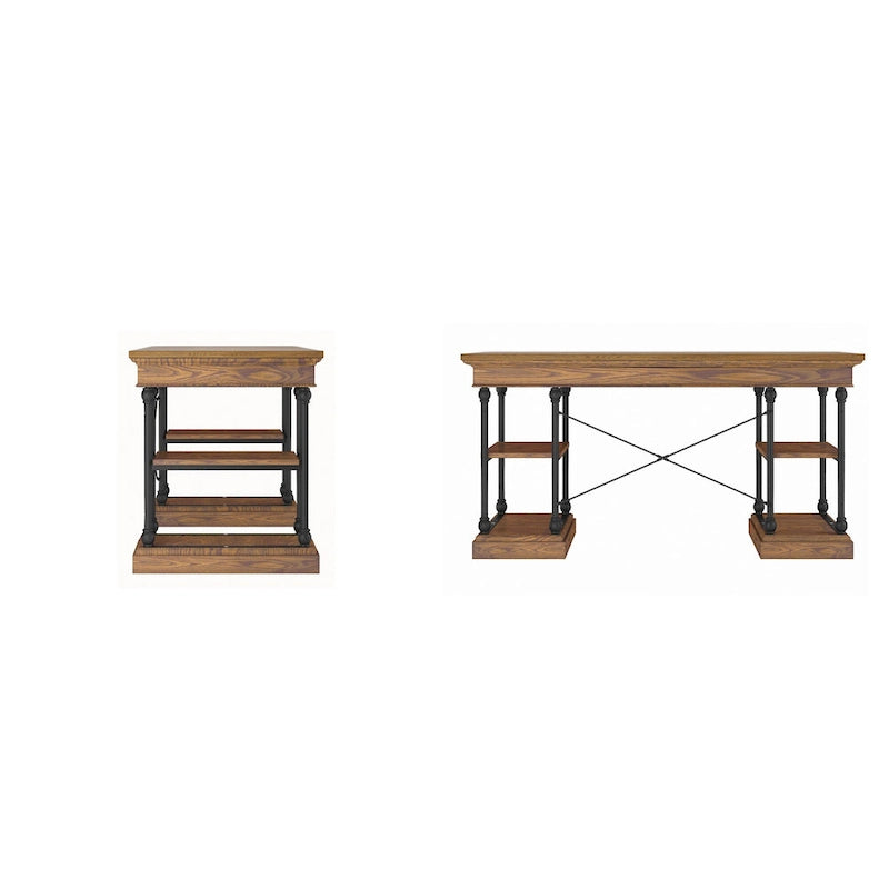 Dubrovnik Cornice 1-Drawer Storage Writing Desk