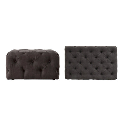 Gdansk Rectangular Tufted Ottoman with Casters