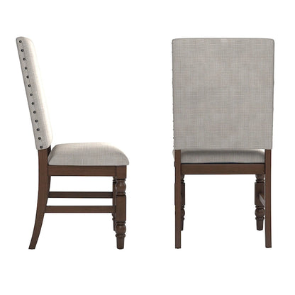 Lubeck Nailhead Upholstered Dining Chairs (Set of 2)