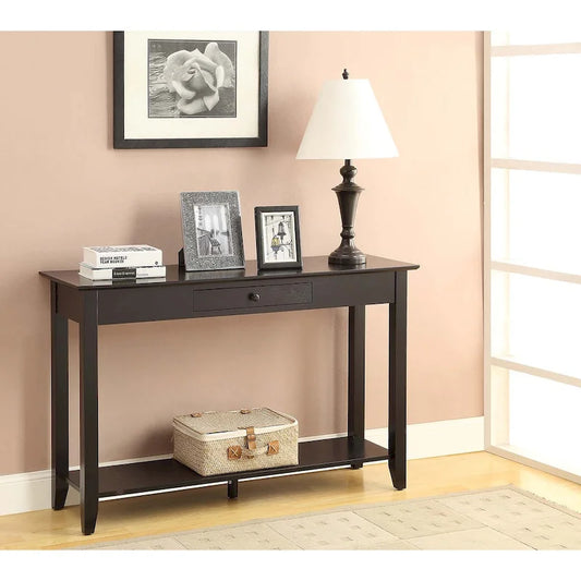 Convenience Concepts American Heritage 1 Drawer Console Table with Shelf