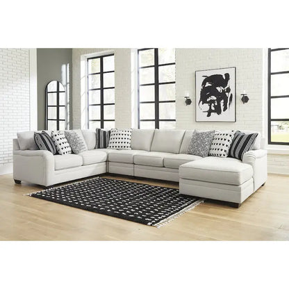 Signature Design by Ashley Huntsworth Dove Gray 5-Piece Sectional with Chaise - 155W x 99D x 38H