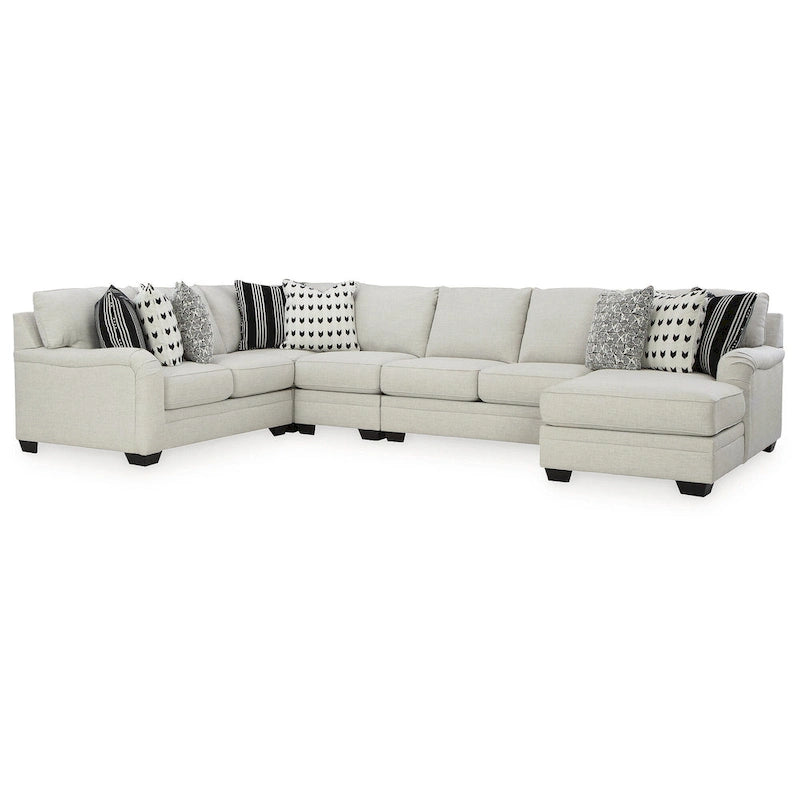 Signature Design by Ashley Huntsworth Dove Gray 5-Piece Sectional with Chaise - 155W x 99D x 38H