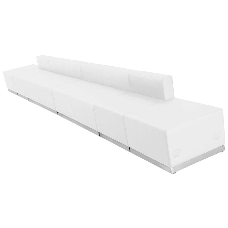 6 PC LeatherSoft Modular Reception Configuration w/Taut Back &Seat