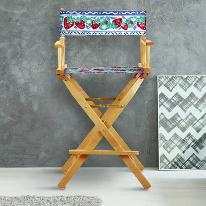 30 Director's Chair Natural Frame-Strawberry Park - 23W x 19D x 45.5H