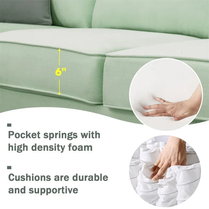 Merax 112*87  Sectional Sofa Couches Living Room Sets 7 Seats Modular Sectional Sofa