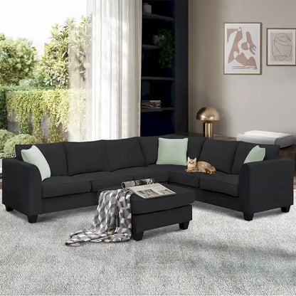 Merax 112*87  Sectional Sofa Couches Living Room Sets 7 Seats Modular Sectional Sofa