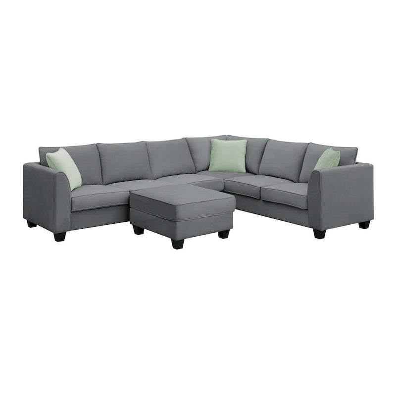 Merax 112*87  Sectional Sofa Couches Living Room Sets 7 Seats Modular Sectional Sofa