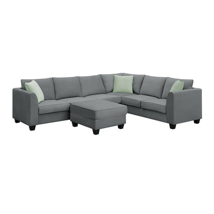 Merax 112*87  Sectional Sofa Couches Living Room Sets 7 Seats Modular Sectional Sofa