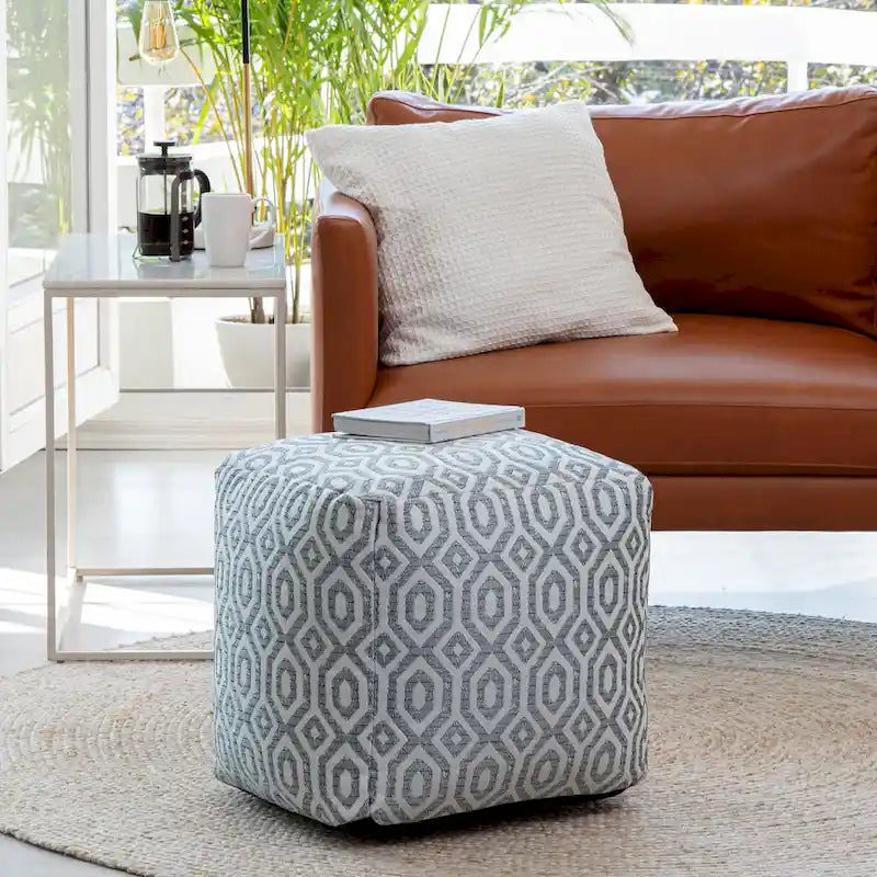 Jani Zuma Indoor/Outdoor 18  x 18  Square Pouf Ottoman