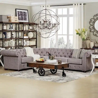Knightsbridge Chesterfield Sectional by iNSPIRE Q Artisan