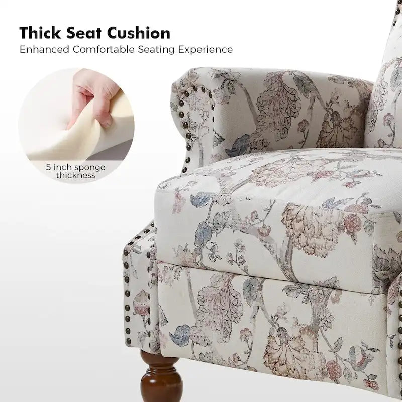 Terri Classic Cutaway Arms with Nailheads Manual Recliner for Living Room Set of 2 by HULALA HOME